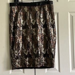 Lane Bryant Sequin Camo Skirt